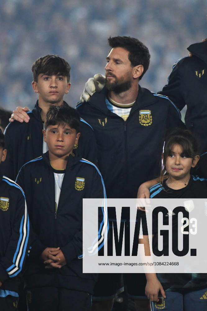 Argentina v Benin - International Friendly, Länderspiel, Nationalmannschaft Lionel Messi of Argentina attends the national anthem ceremony before the match between Argentina and Benin at Estadio Monumental in Buenos Aires, Argentina, on October 6, 2026. Buenos Aires Buenos Aires Argentina