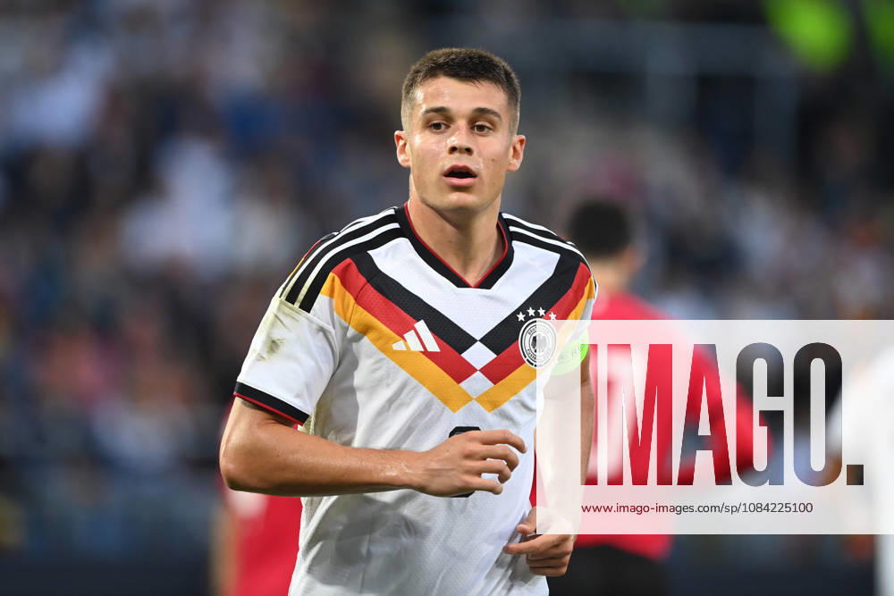 Nicolo TRESOLDI GER half-figure, half-body, single image, cropped single shot, international soccer match, U21, European Championship Qualifier, Germany vs. Georgia 2–0 on October 6, 2026, Schüco Arena, Bielefeld, Â