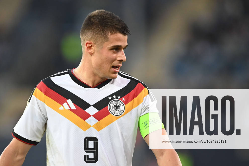 Nicolo TRESOLDI GER half-figure, half-body, single image, cropped single shot, international soccer match, U21, European Championship Qualifiers, Germany vs. Georgia 2–0 on October 6, 2026, Schüco Arena, Bielefeld, Â