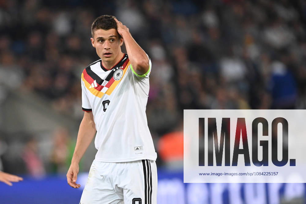 Nicolo TRESOLDI GER half-figure, half-body, single image, cropped single shot, international soccer match, U21, European Championship Qualifier, Germany vs. Georgia 2–0 on October 6, 2026, Schüco Arena, Bielefeld, Â