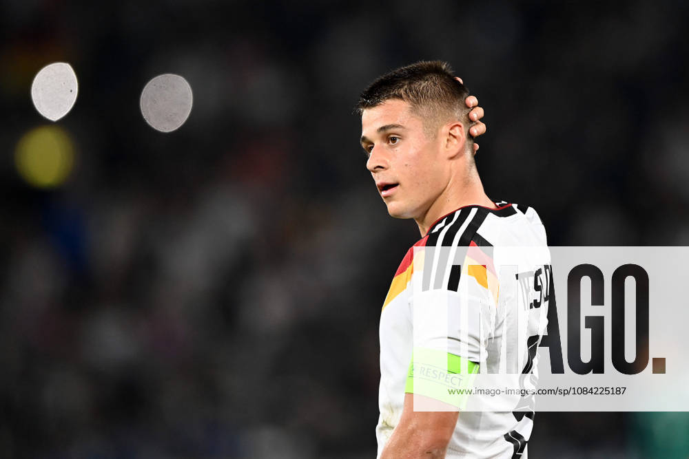 Nicolo TRESOLDI GER half-figure, half-body, single image, cropped single shot, international soccer match, U21, European Championship Qualifiers, Germany vs. Georgia 2–0 on October 6, 2026, Schüco Arena, Bielefeld, Â