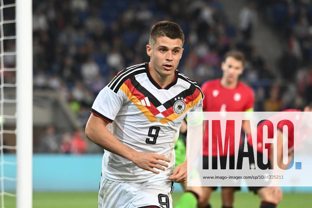 Nicolo TRESOLDI GER half-figure, half-body, single image, cropped single shot, international soccer match, U21, European Championship Qualifiers, Germany vs. Georgia 2–0 on October 6, 2026, Schüco Arena, Bielefeld, Â