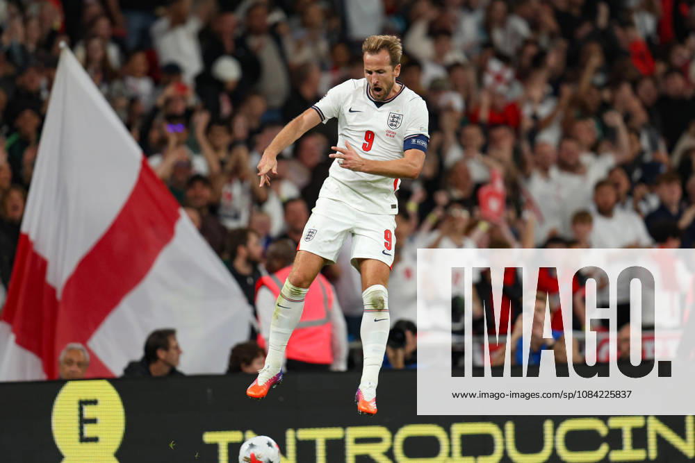 Harry Kane of England celebrates after scoring during the UEFA Nations League 2026 27 group phase match between England and Czechia at Wembley Stadium on October 6, 2026 in London, England.