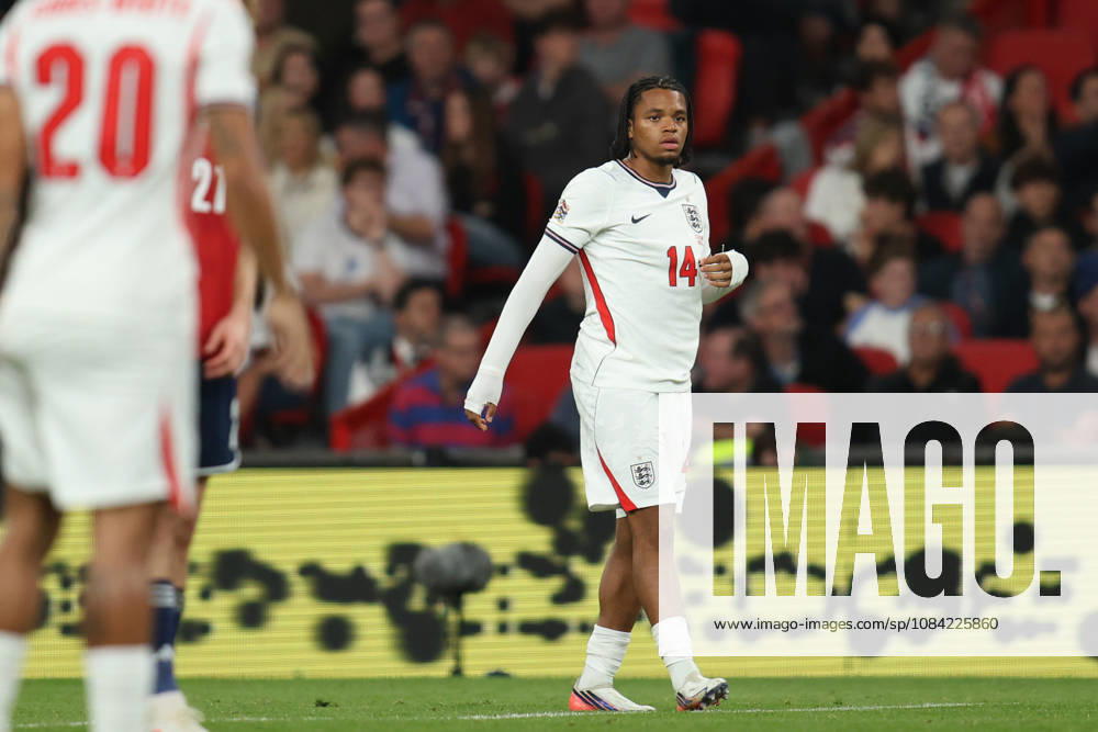 Rio Ngumoha of England during the UEFA Nations League 2026 27 group phase match between England and Czechia at Wembley Stadium on October 6, 2026 in London, England.