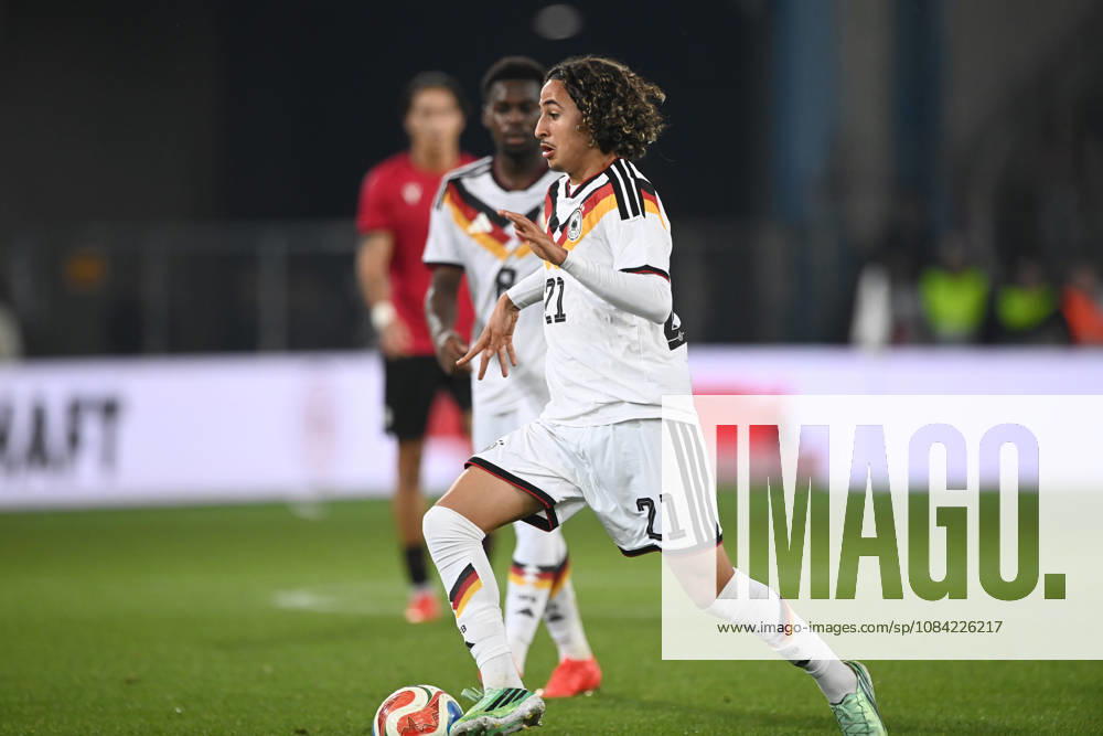 Wael MOHYA GER Play, Individual Play, Soccer International Match, U21, European Championship Qualifier, Germany vs. Georgia 2–0 on October 6, 2026, Schüco Arena, Bielefeld, Â