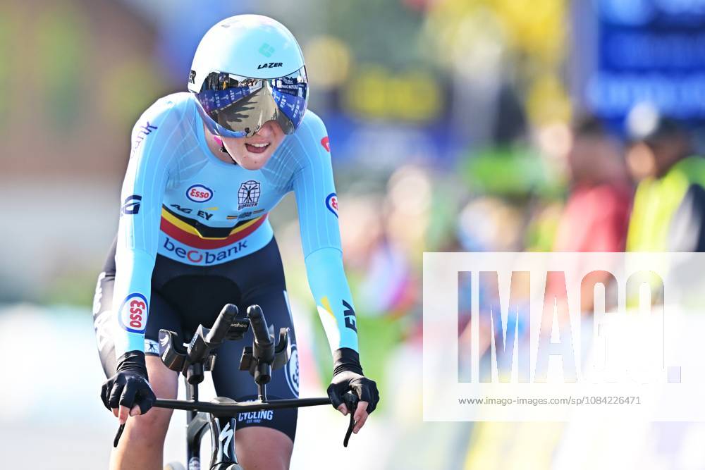 Belgium s Laura Five finishes as second in the Women Junior Individual Time Trial race (22km) at the cycling UEC Road European Championships, in Ljubljana, Slovenia, on Wednesday 7 October 2026. The UEC Road European Championships are taking place from 02 to 07 October in Ljubljana, Slovenia. DAVIDxPINTENS x189033207x