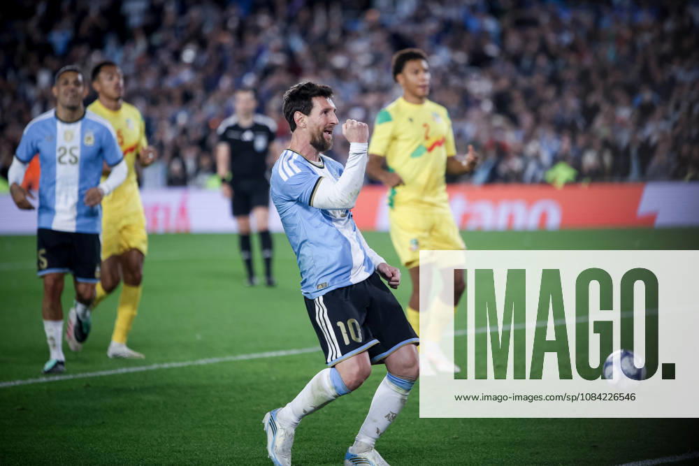 The last match of Messi in Buenos Aires, Argentina - 06 Oct 2026 Lionel Messi of Argentina celebrates his goal during the match between Argentina and Benin International Friendly, Länderspiel, Nationalmannschaft match, The last match of Messi with Argentina national team, Nationalteam Final score: Argentina 3 - 0 Benin Buenos Aires Argentina