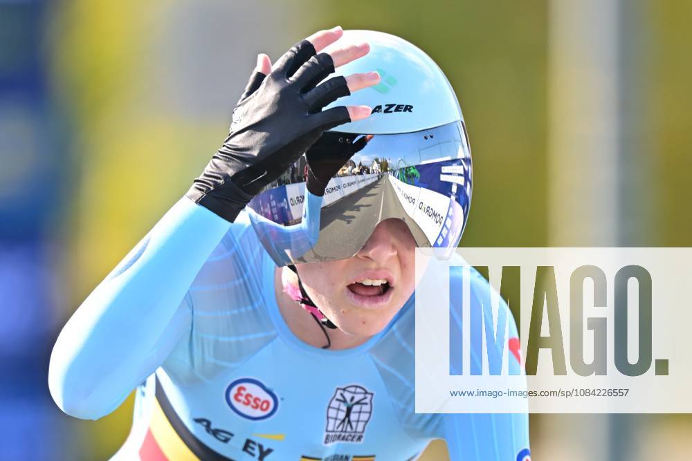 Belgium s Laura Five finishes as second in the Women Junior Individual Time Trial race (22km) at the cycling UEC Road European Championships, in Ljubljana, Slovenia, on Wednesday 7 October 2026. The UEC Road European Championships are taking place from 02 to 07 October in Ljubljana, Slovenia. DAVIDxPINTENS x189033479x