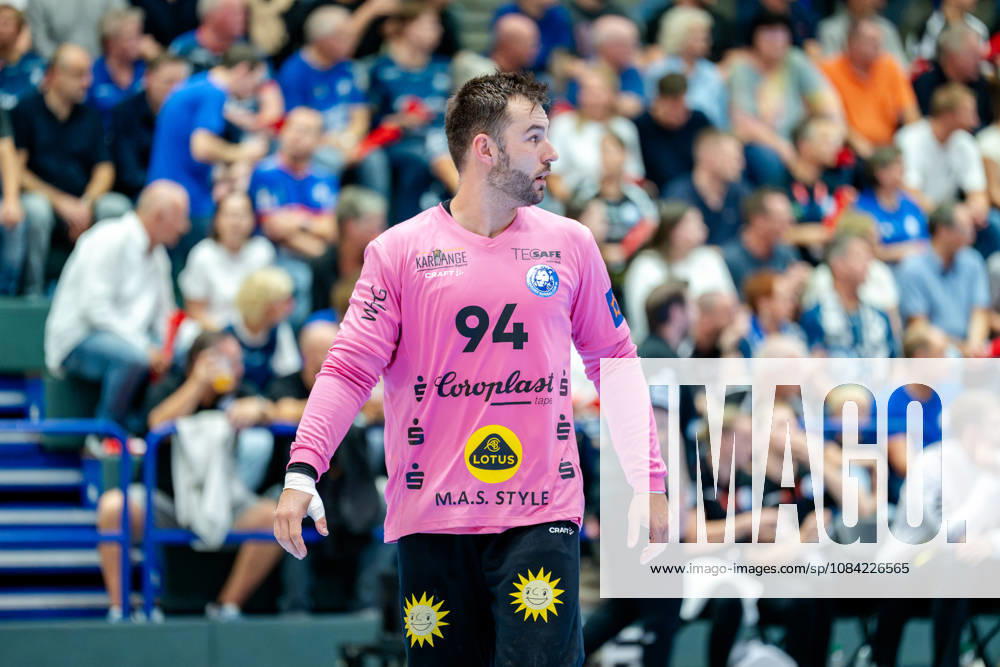 Solingen, October 6, 2026, Handball, Men s, EHF, European League, Group Stage, Matchday 2, 2026–2027, Bergischer HC vs. IK Sävehof, Kristian van der Merwe (Bergischer HC), 94 during the game at Klingenhalle in Solingen, North Rhine-Westphalia, Germany