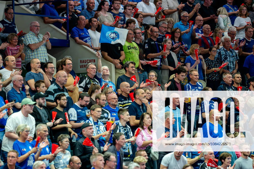 Solingen, October 6, 2026, Handball, Men s, EHF, European League, Group Stage, Matchday 2, 2026–2027, Bergischer HC vs. IK Sävehof A look at the BHC Solingen fans at the Klingenhalle in North Rhine-Westphalia, Germany
