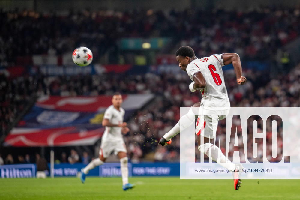 Marc Guehi of England during the Nations League match between England and Czechia at Wembley Stadium, London, England on 6 October 2026.
