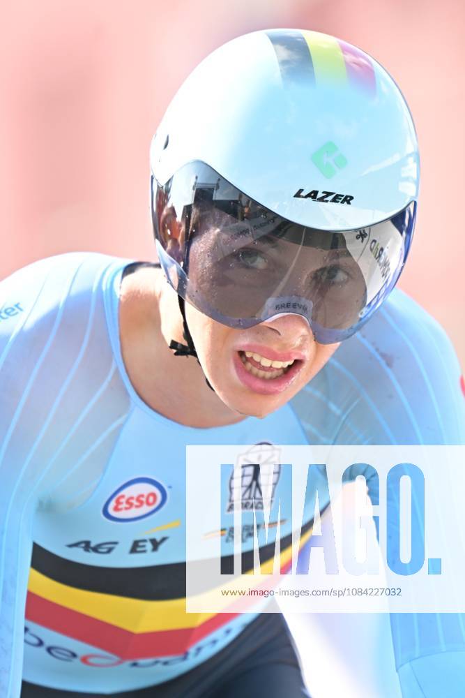 Belgium s Sander Willems crosses the finish line of the Men Junior Individual Time Trial race (22km) at the cycling UEC Road European Championships, in Ljubljana, Slovenia, on Wednesday 7 October 2026. The UEC Road European Championships are taking place from 02 to 07 October in Ljubljana, Slovenia. DAVIDxPINTENS x189034567x