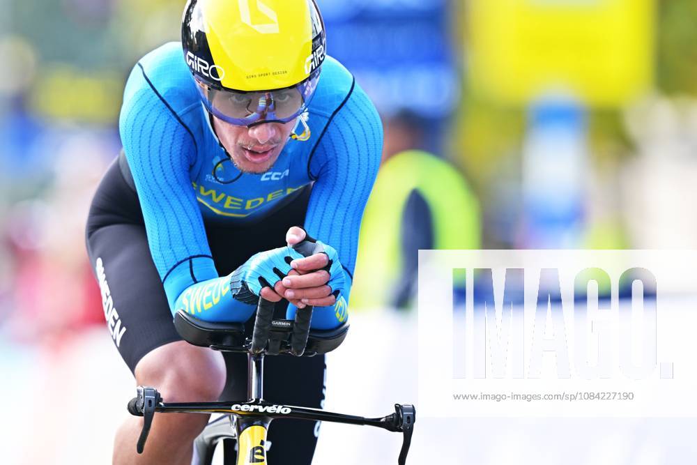 Sweden s Elias Wandel crosses the finish line of the Men Junior Individual Time Trial race (22km) at the cycling UEC Road European Championships, in Ljubljana, Slovenia, on Wednesday 7 October 2026. The UEC Road European Championships are taking place from 02 to 07 October in Ljubljana, Slovenia. DAVIDxPINTENS x189035470x