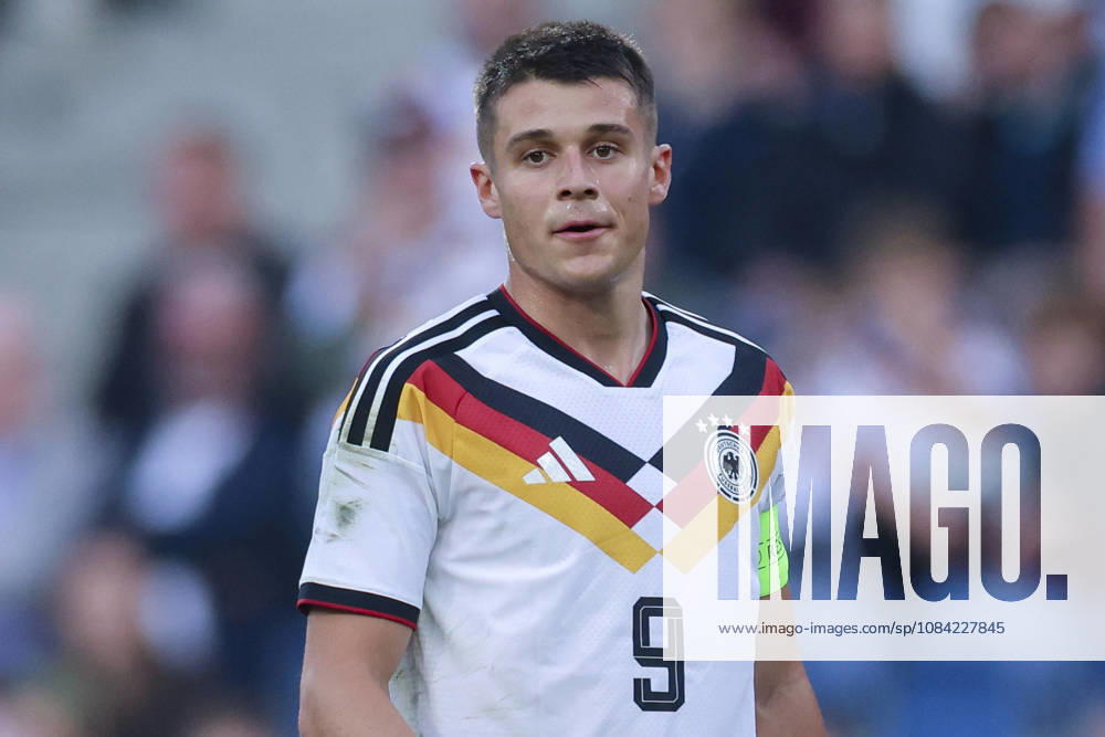 Nicolo Tresoldi of Germany looks dejected during the UEFA Under-21 EURO qualifier between Germany U21 and Georgia U21 at Almstadion on October 6, 2026, in Bielefeld, Germany. Photo by Marco Steinbrenner, DeFodi Images