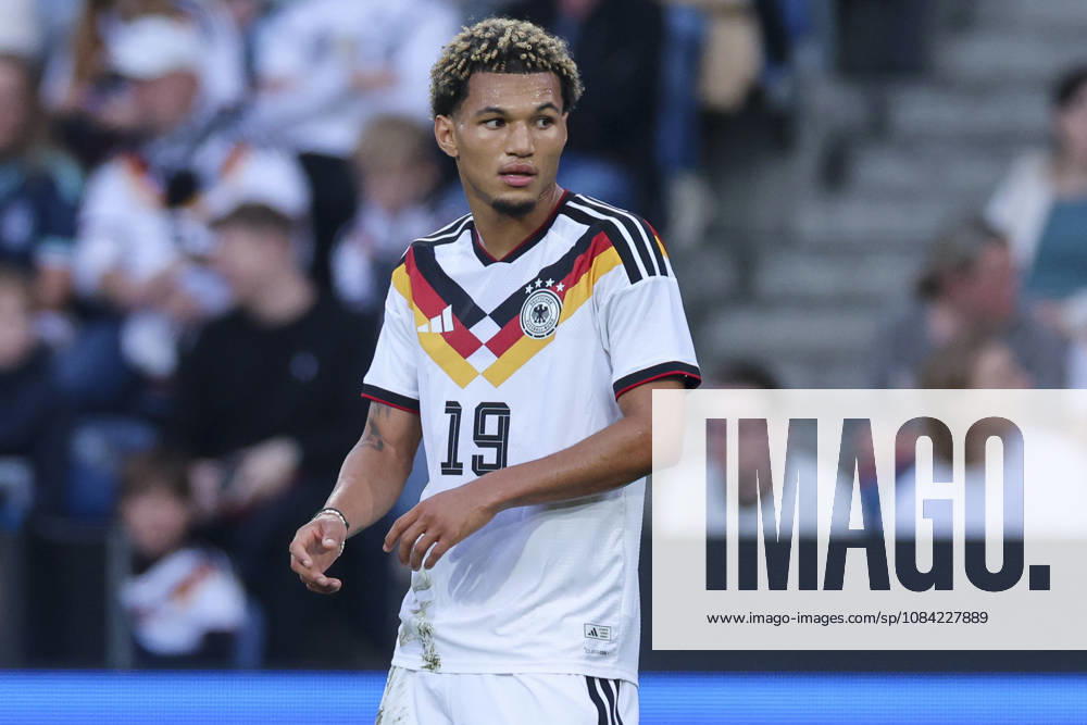 Paris Brunner of Germany looks dejected during the UEFA Under-21 EURO qualifier between Germany U21 and Georgia U21 at Almstadion on October 6, 2026, in Bielefeld, Germany. Photo by Marco Steinbrenner, DeFodi Images
