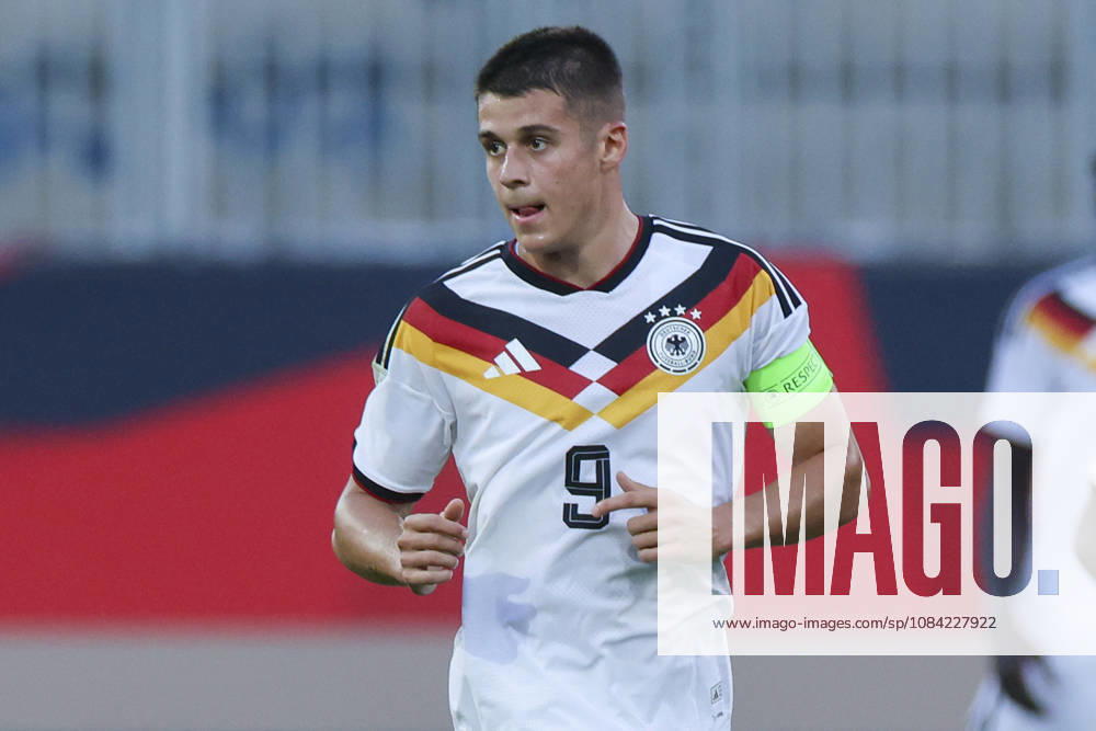 Nicolo Tresoldi of Germany watches the UEFA Under-21 EURO qualifier between Germany U21 and Georgia U21 at Almstadion on October 6, 2026, in Bielefeld, Germany. Photo by Marco Steinbrenner, DeFodi Images