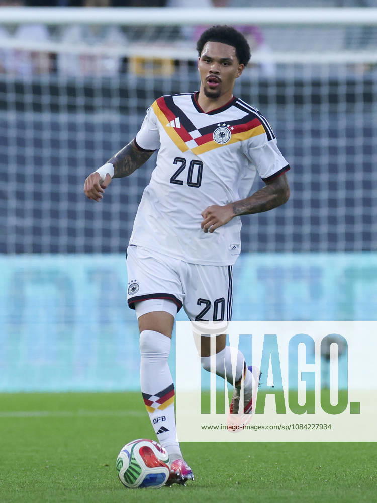 Nnamdi Collins of Germany controls the ball during the UEFA Under-21 EURO qualifier between Germany U21 and Georgia U21 at Almstadion on October 6, 2026, in Bielefeld, Germany. Photo by Marco Steinbrenner, DeFodi Images