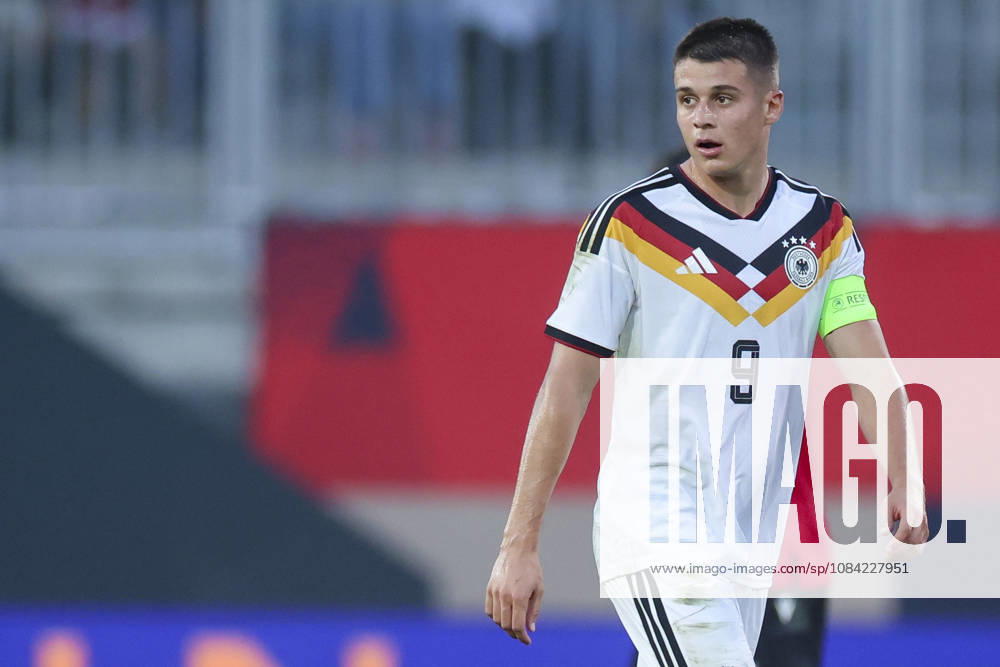 Nicolo Tresoldi of Germany watches the UEFA Under-21 EURO qualifier between Germany U21 and Georgia U21 at Almstadion on October 6, 2026, in Bielefeld, Germany. Photo by Marco Steinbrenner, DeFodi Images