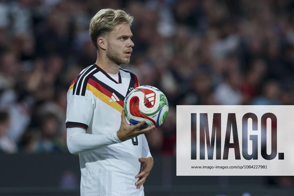 Leandro Morgalla of Germany controls the ball during the UEFA Under-21 EURO qualifier between Germany U21 and Georgia U21 at Almstadion on October 6, 2026, in Bielefeld, Germany. Photo by Marco Steinbrenner, DeFodi Images