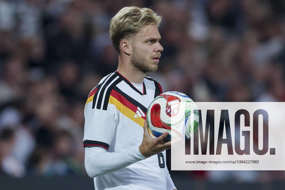 Leandro Morgalla of Germany controls the ball during the UEFA Under-21 EURO qualifier between Germany U21 and Georgia U21 at Almstadion on October 6, 2026, in Bielefeld, Germany. Photo by Marco Steinbrenner, DeFodi Images
