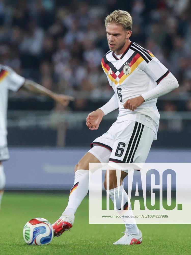 Leandro Morgalla of Germany controls the ball during the UEFA Under-21 EURO qualifier between Germany U21 and Georgia U21 at Almstadion on October 6, 2026, in Bielefeld, Germany. Photo by Marco Steinbrenner, DeFodi Images