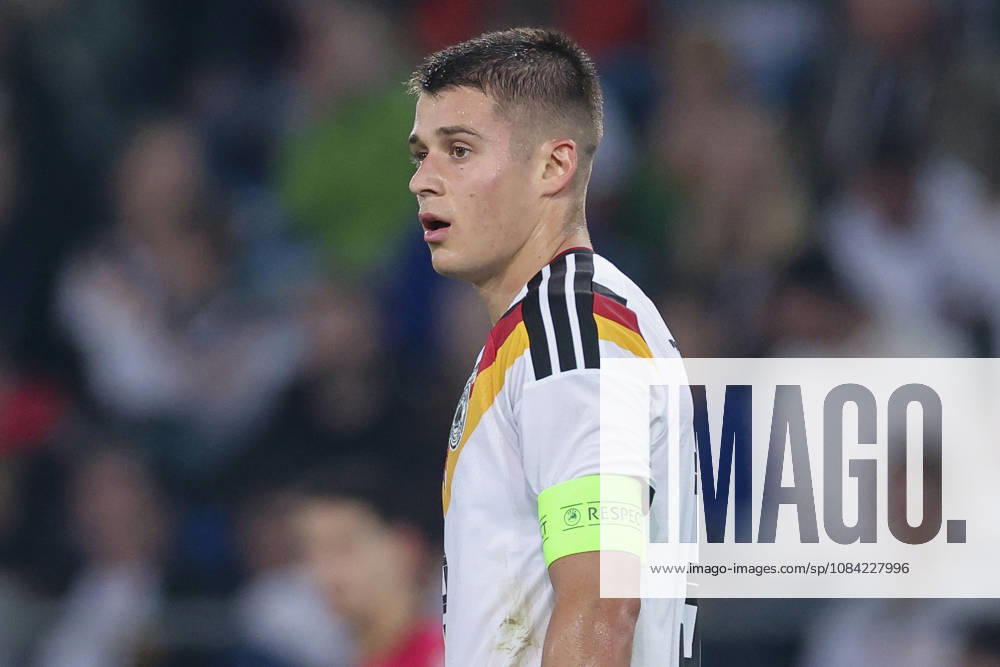 Nicolo Tresoldi of Germany looks dejected during the UEFA Under-21 EURO qualifier between Germany U21 and Georgia U21 at Almstadion on October 6, 2026, in Bielefeld, Germany. Photo by Marco Steinbrenner, DeFodi Images