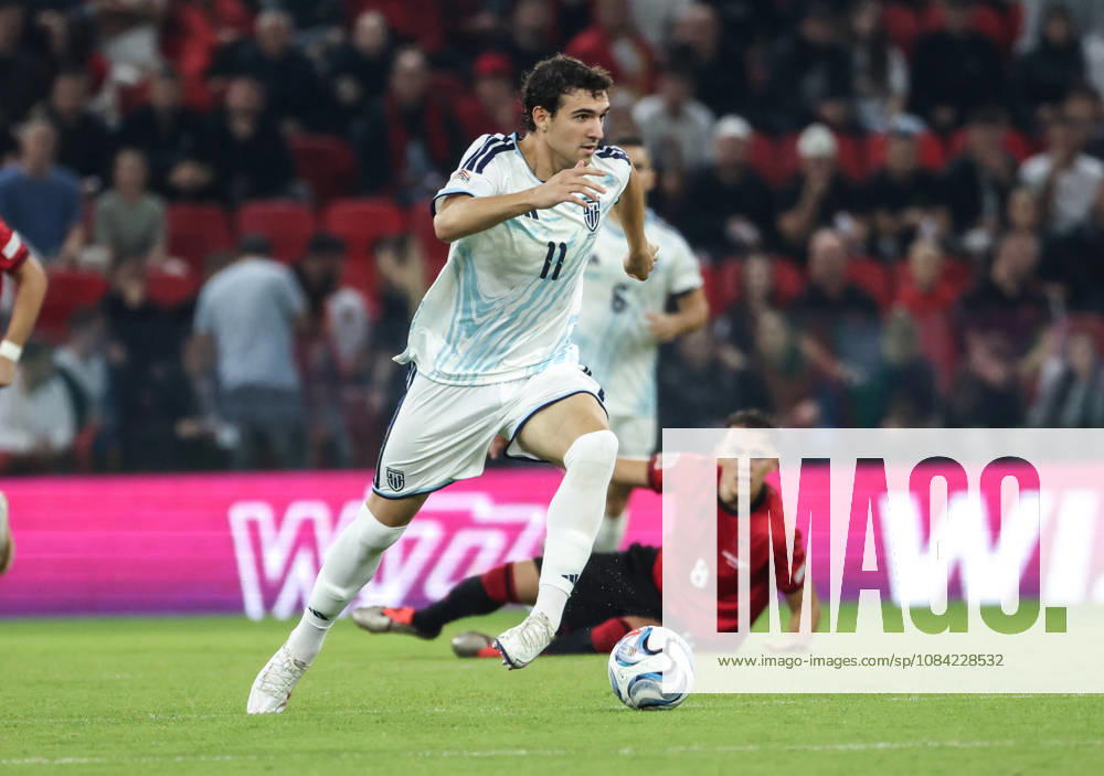 Nicolas Giacopetti of San Marino in action during UEFA Nations League 2026-2027 group phase match between Albania and San Marino in Tirana, Albania on 6 October, 2026. Tirana Albania - ZUMAb266 20261006_zip_b266_008