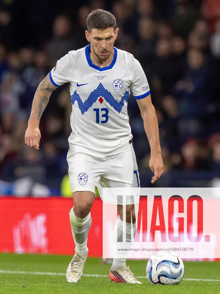 Scotland v Slovenia, UEFA Nations League Erik Janža of Slovenia during the UEFA Nations League League B Group B1 between Scotland and Slovenia. Barclays Hampden, Hampden Park, Glasgow, Scotland. 6 October 2026. Hampden Park Barclays Hampden Glasgow Scotland Editorial use only ,
