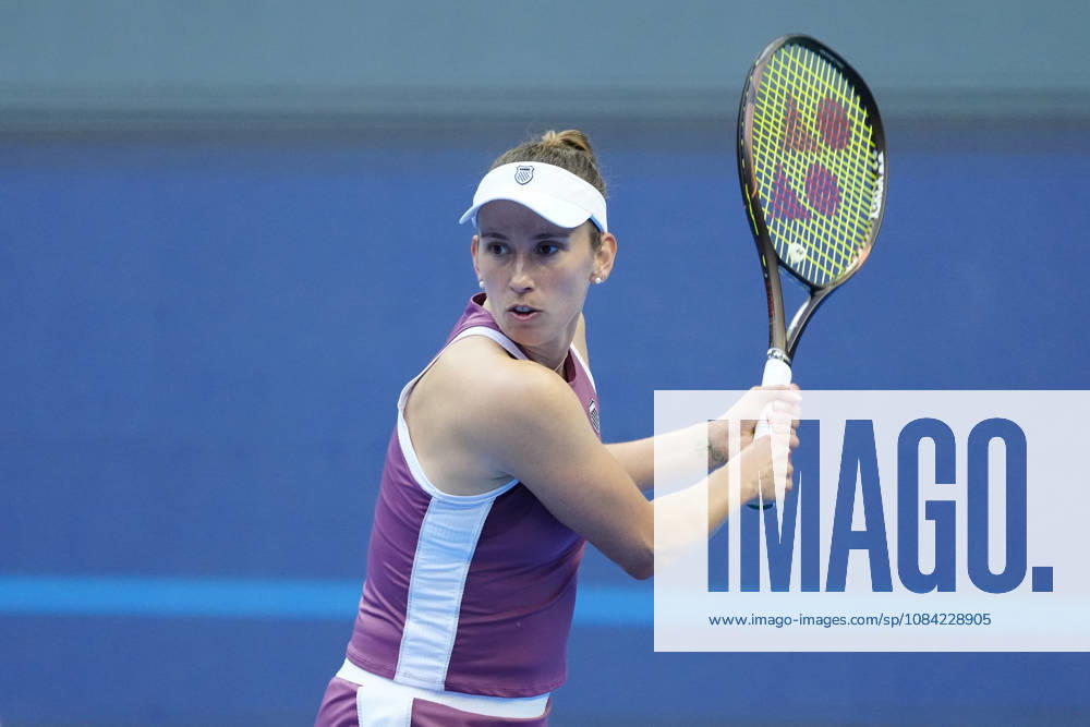 2026 China Open Women s Singles Round of 16 match in Beijing - 07 Oct. Elise Mertens of Belgium seen in action against Coco Gauff of the United States (Not in picture) during Women s Singles Round of 16 match on day eight of China Open at the National Tennis Center. Beijing China