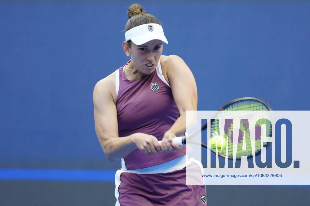 2026 China Open Women s Singles Round of 16 match in Beijing - 07 Oct. Elise Mertens of Belgium seen in action against Coco Gauff of the United States (Not in picture) during Women s Singles Round of 16 match on day eight of China Open at the National Tennis Center. Beijing China