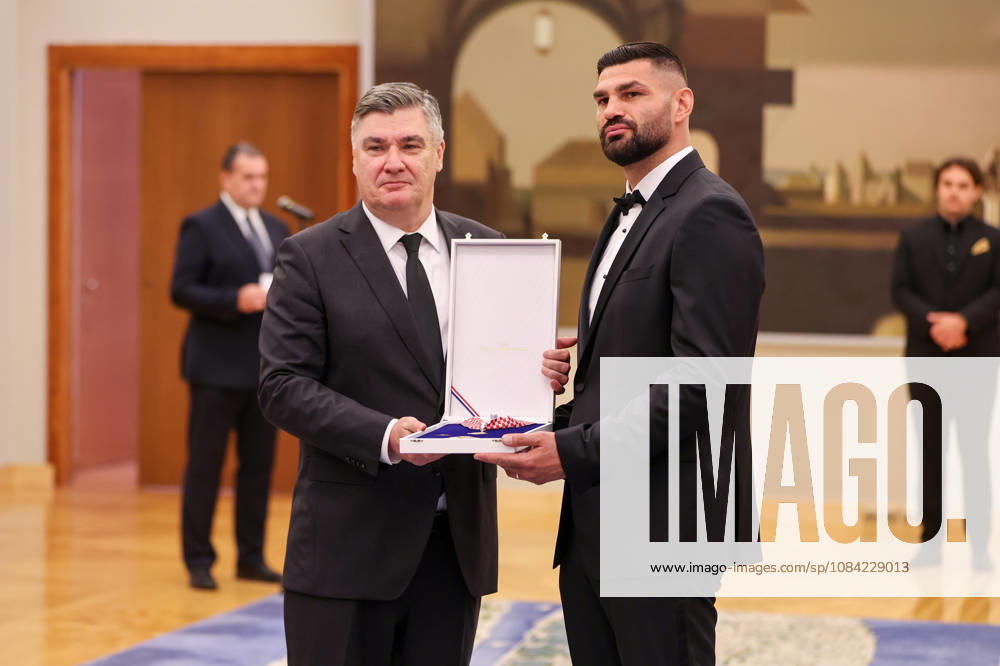 Croatian President Zoran Milanovic Presents Order of Duke Trpimir to Boxer Filip Hrgovic Croatian President Zoran Milanovic presents boxer Filip Hrgovic with the Order of Duke Trpimir with Ribbon and Star during a ceremony at the Office of the President of the Republic of Croatia in Zagreb, Croatia on October 7, 2026. MatijaxHabljak PIXSELL