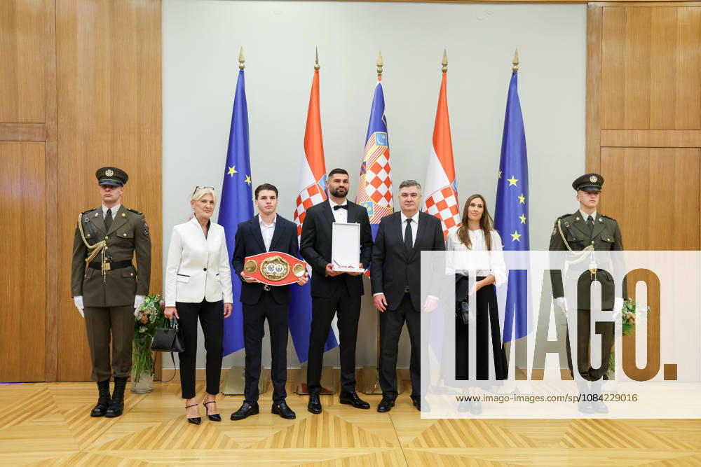 Croatian President Zoran Milanovic Presents Order of Duke Trpimir to Boxer Filip Hrgovic Croatian President Zoran Milanovic presents boxer Filip Hrgovic with the Order of Duke Trpimir with Ribbon and Star during a ceremony at the Office of the President of the Republic of Croatia in Zagreb, Croatia on October 7, 2026. MatijaxHabljak PIXSELL