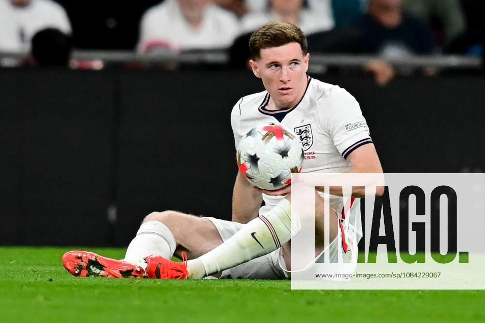 England v Czechia, UEFA Nations League England midfielder Elliott Anderson (8) sits on the turf following a foul during the UEFA Nations League match between England and Czechia at Wembley Stadium, London, UK on 6 October 2026. London Wembley Stadium Greater London UK Editorial use only ,