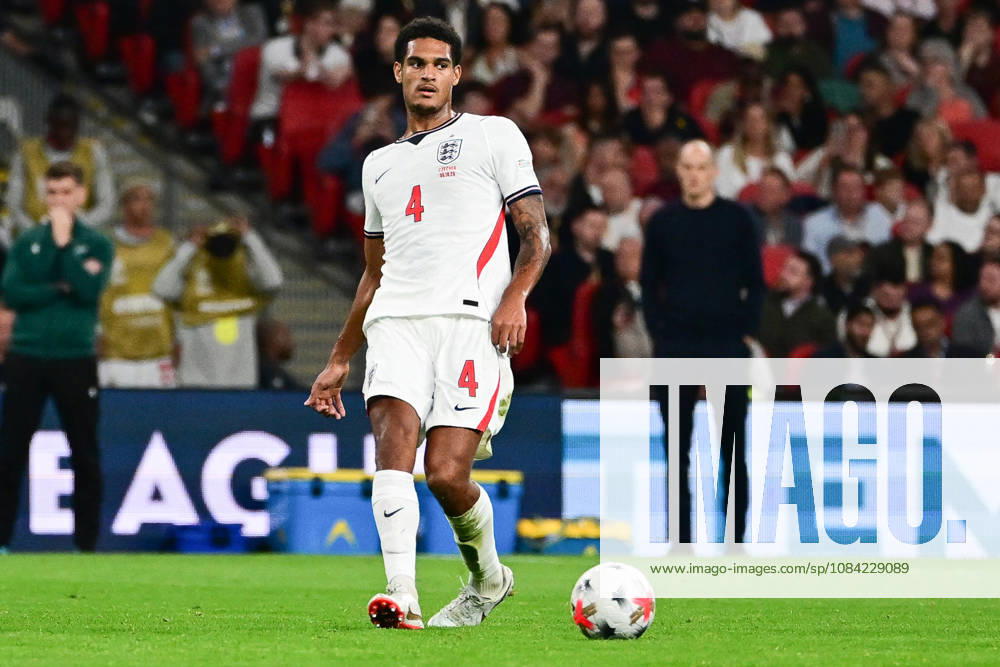 England v Czechia, UEFA Nations League England defender Jarell Quansah (4) on the ball during the UEFA Nations League match between England and Czechia at Wembley Stadium, London, UK on 6 October 2026. London Wembley Stadium Greater London UK Editorial use only ,