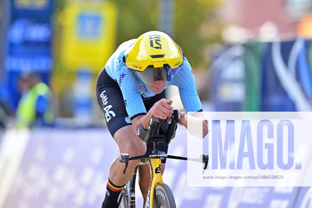 Belgium s Aldo Taillieu pictured in action during the Men U23 Individual Time Trial race (22km) at the cycling UEC Road European Championships, in Ljubljana, Slovenia, on Wednesday 7 October 2026. The UEC Road European Championships are taking place from 02 to 07 October in Ljubljana, Slovenia. DAVIDxPINTENS x189040432x