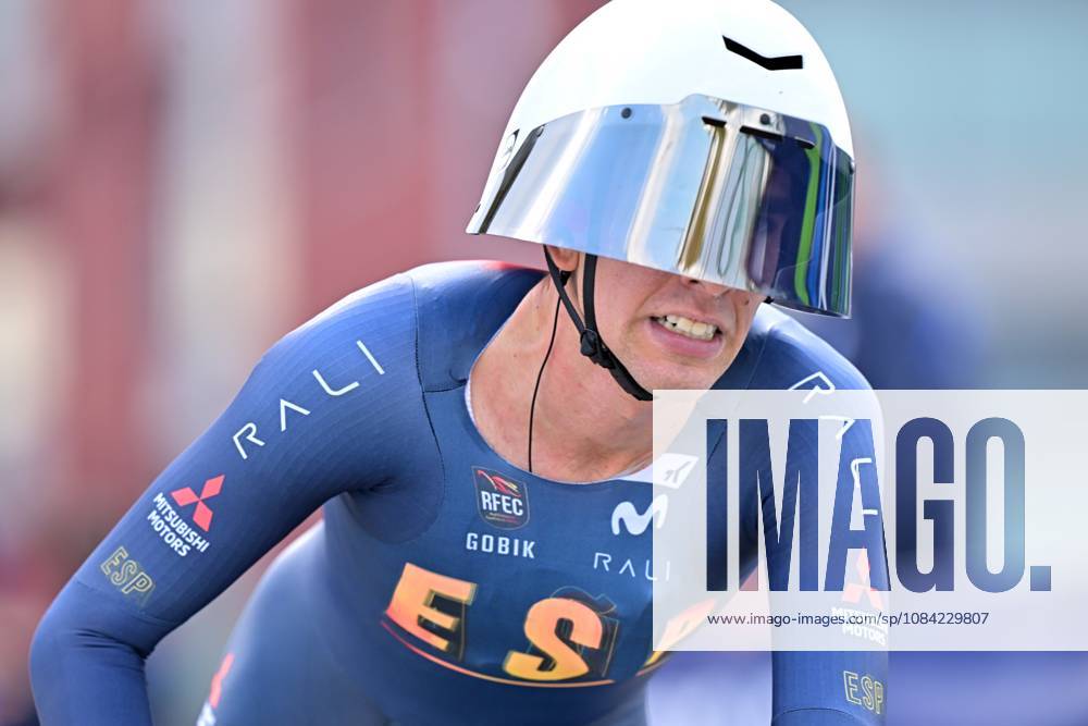 Spain s Hector Alvarez Martinez crosses the finish line to win the Men U23 Individual Time Trial race (22km) at the cycling UEC Road European Championships, in Ljubljana, Slovenia, on Wednesday 7 October 2026. The UEC Road European Championships are taking place from 02 to 07 October in Ljubljana, Slovenia. DAVIDxPINTENS x189041127x