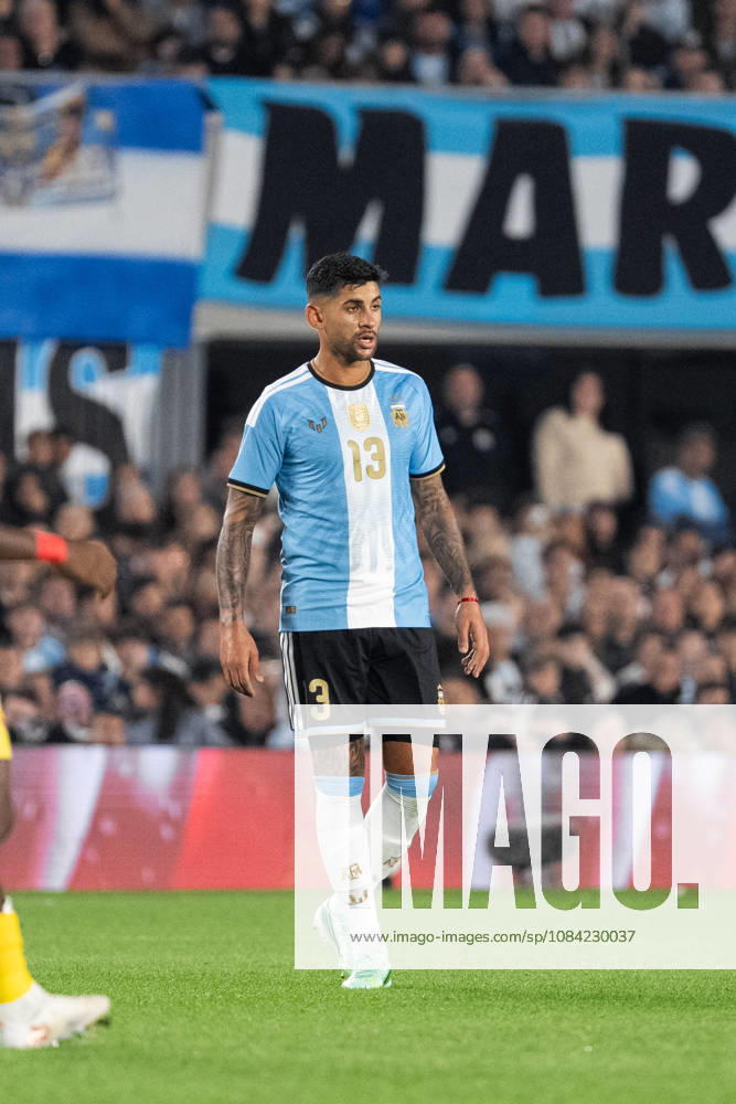 Cristian Romero of Argentina watches during the International Friendly, Länderspiel, Nationalmannschaft football match between Argentina and Benin at the Estadio Monumental Antonio V. Liberti on October 6, 2026, in Buenos Aires, Argentina. Richard Callis Fotoarena (Richard Callis SPP)