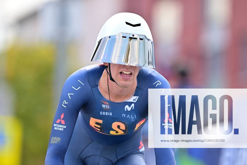 Spain s Hector Alvarez Martinez crosses the finish line to win the Men U23 Individual Time Trial race (22km) at the cycling UEC Road European Championships, in Ljubljana, Slovenia, on Wednesday 7 October 2026. The UEC Road European Championships are taking place from 02 to 07 October in Ljubljana, Slovenia. DAVIDxPINTENS x189042405x