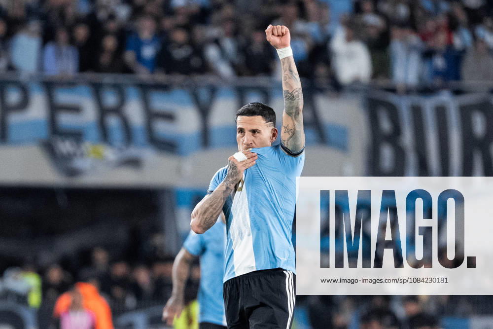 Nicolas Otamendi of Argentina celebrates after scoring the team s first goal during the International Friendly, Länderspiel, Nationalmannschaft football match between Argentina and Benin, at the Estadio Monumental Antonio V. Liberti, on October 6, 2026, in Buenos Aires, Argentina. Richard Callis Fotoarena (Richard Callis SPP)