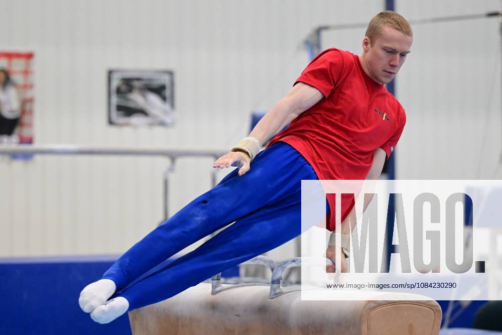 Belgian gymnast Kilan Van der Aa pictured during a training session of Belgium s artistic gymnastics team, Wednesday 7 October 2026, in Gent, ahead of the Worlds Championships in Rotterdam from 17 to 25 October 2026. DIRKxWAEM x189042593x