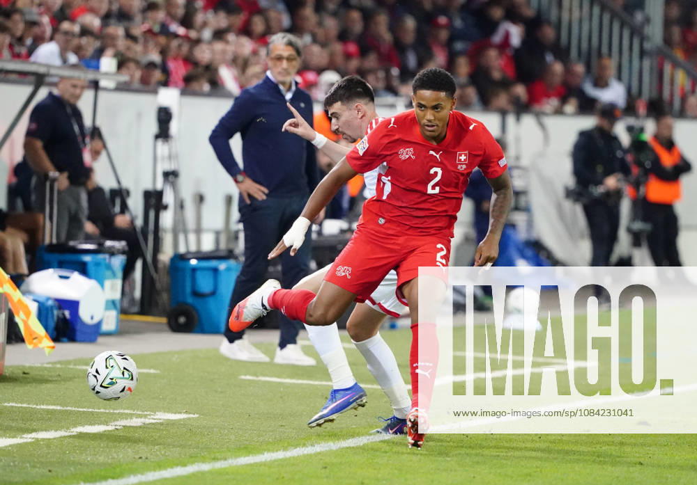 Lucerne, Switzerland, Thermoplan Arena, Men s Soccer, 2026–2027 Season, Nations League, Switzerland vs. North Macedonia, 3–0, Photo by Sascha Britschgi (SUI), Single Frame, Action Shot