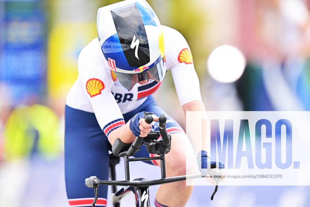 Great Britain s Lauren Dickson crosses the finish line of the Women Elite Individual Time Trial race (22km) at the cycling UEC Road European Championships, in Ljubljana, Slovenia, on Wednesday 7 October 2026. The UEC Road European Championships are taking place from 02 to 07 October in Ljubljana, Slovenia. DAVIDxPINTENS x189046890x
