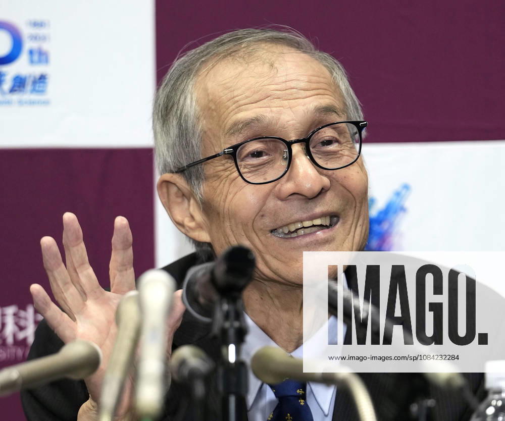 Nobel chemistry prize co-winner Soai Kenso Soai, a professor emeritus at the Tokyo University of Science, attends a press conference, PK, Pressekonferenz at the university in Tokyo on Oct. 7, 2026, after receiving the 2026 Nobel Prize in Chemistry. Soai and French researcher Henri Kagan shared the prize for the discovery of non-linear effects and autocatalysis in asymmetric organic synthesis, the Royal Swedish Academy of Sciences said earlier in the day. A14AA0005630366P