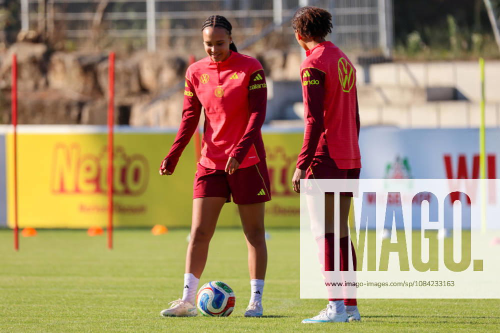German Women s National Soccer Team Training Friendly Match: Germany vs. Australia Pictured, from left: Lisa Baum (Germany) and Cora Zicai (Germany)