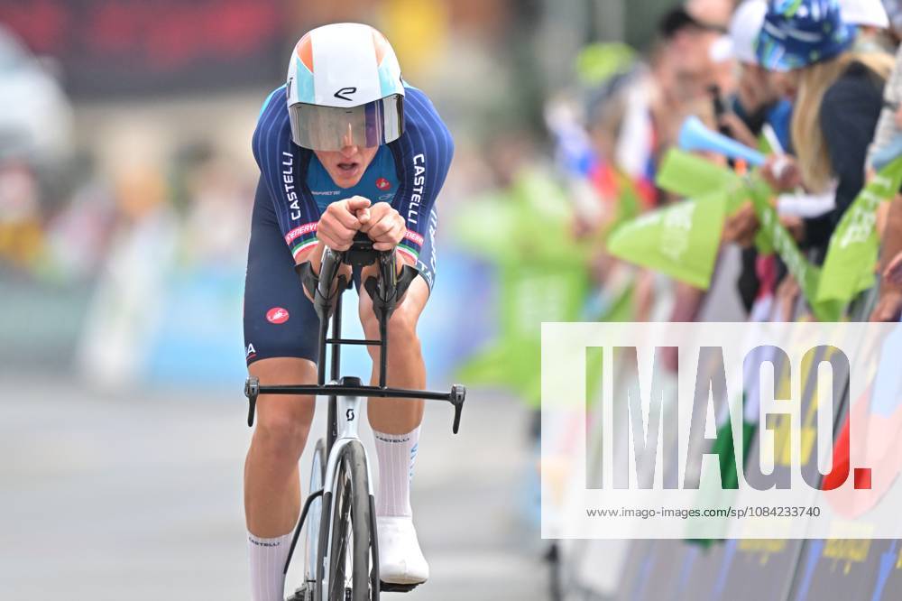 Italy s Marco Frigo crosses the finish line of the Men Elite Individual Time Trial race (22km) at the cycling UEC Road European Championships, in Ljubljana, Slovenia, on Wednesday 7 October 2026. The UEC Road European Championships are taking place from 02 to 07 October in Ljubljana, Slovenia. DAVIDxPINTENS x189064745x