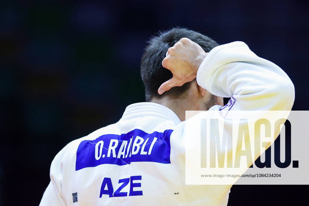AZERBAIJAN, BAKU - OCTOBER 7, 2026: Omar Radzhabli of Azerbaijan after a -81 kg bout against Abylaikhan Zhubanazar of Kazakhstan as part of the 2026 World Judo Championships at the National Gymnastics Arena. Mikhail Sinitsyn TASS 98914701