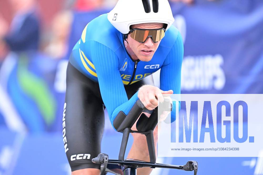 Sweden s Jakob Soderqvist crosses the finish line of the Men Elite Individual Time Trial race (22km) at the cycling UEC Road European Championships, in Ljubljana, Slovenia, on Wednesday 7 October 2026. The UEC Road European Championships are taking place from 02 to 07 October in Ljubljana, Slovenia. DAVIDxPINTENS x189071138x
