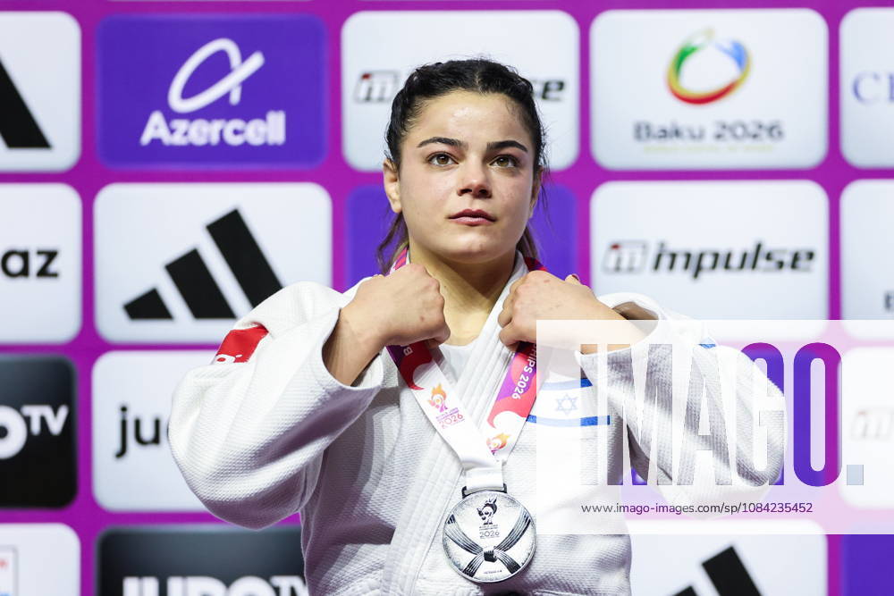 AZERBAIJAN, BAKU - OCTOBER 7, 2026: 2nd placed Kerem Primo of Israel attends an award ceremony for the women s -63 kg category during the 2026 World Judo Championships at the National Gymnastics Arena 2026 World Judo Championships In Baku - ZUMAt113 20261007_zaa_t113_522