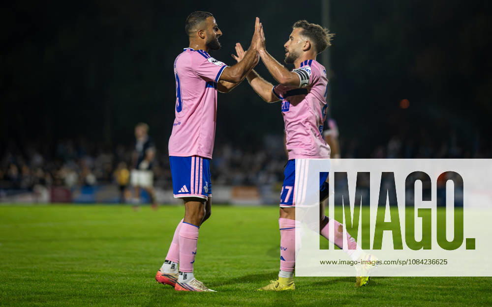 Soccer, 2026–2027 Season, Lower Rhine Cup, October 7, 2026, Round 3, Men’s, BW Dindgen Blue vs. MSV Duisburg Pink; from left: Ramien Safi (MSV Duisburg), Can Coskun (MSV Duisburg); Hamminkeln Sports Field, BW Dindgen, North Rhine-Westphalia, Germany 261007_fb_bw-dingden_msv-duisburg_61299