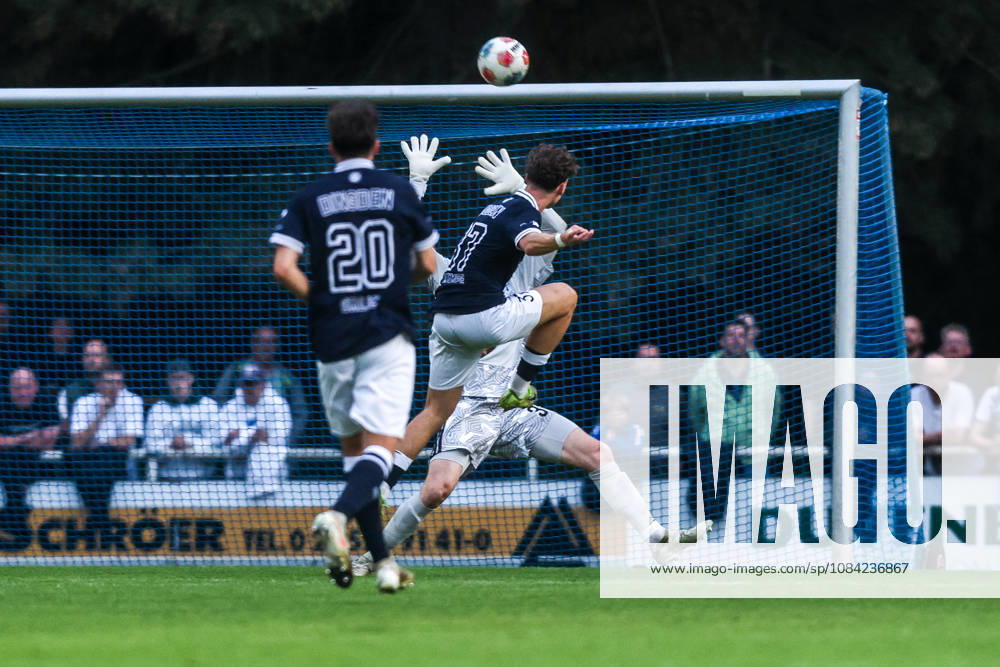Sports, Soccer, FVN Lower Rhine Cup, 2026–2027 Season, Round of 16: SV Blau Weiß Dingden vs. MSV Duisburg, October 7, 2026, Dingden Sports Field Goal to make it 1–0 for BW Dingden by Fabrice Kempe Dingden, 37 Hamminkeln Dingden Sports Field Dingden North Rhine-Westphalia Germany